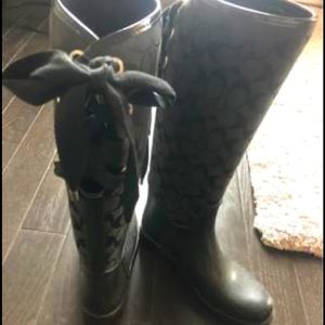 Coach rain boots,